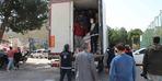 Mercimek yüklü kamyondan 40 kaçak göçmen çıktı